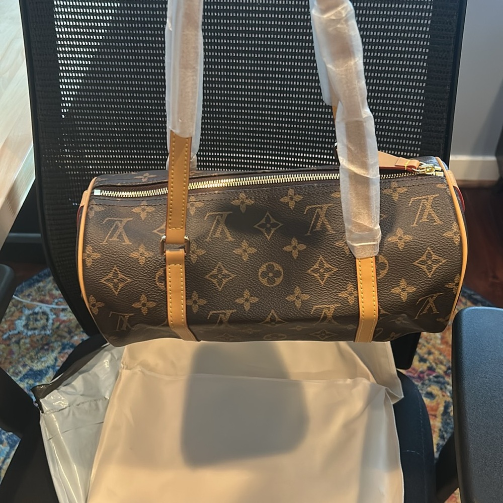 Brown Monogram Cylinder Bag (Papillon 30) - Picture 2 of 6